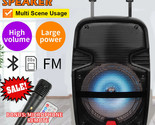 8&quot; 3000W Portable Fm Bluetooth Speaker Sound System Party Tailgate W/ Mi... - £63.14 GBP