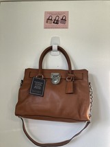 Michael Kors Hamilton Lock Satchel Handbag with Chain and Leather Straps - $68.98