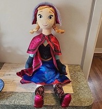 Princess Anna Plush Doll Disney Frozen 25” Cape and Hood Plush Stuffed - £14.70 GBP