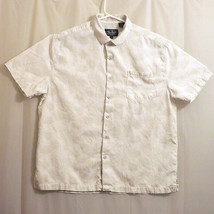 Nat Nast Button Front Shirt Men&#39;s Large L Silk Blend Hawaiian - £10.27 GBP