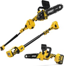 Imoumlive 2-In-1 Cordless Pole Saw And Chainsaw, 16.6-Foot, 21V 3.0Ah Ba... - $275.94