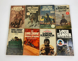 VINTAGE LOT OF 8 LOUIS L&#39;AMOUR WESTERN PAPERBACK BOOKS Lando Tucker ++ - £19.01 GBP
