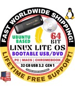 LINUX LITE OS 7.2 64-BIT / LIVE, FULL INSTALLER / USB, DVD / MAC, PC - $169.87 MXN