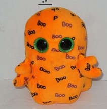 Ty Ghoulie The Ghost Large 9&quot; Beanie Babies baby Boo plush toy Orange - £11.63 GBP