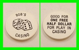 Rare Uncommon Vintage Bob&#39;s Casino Lake Tahoe, NV Gambling Poker Chip - £27.24 GBP