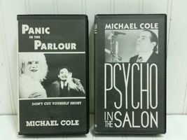 Michael Cole 1986 VHS Lot Panic in the Parlour Psycho in the Salon Eduta... - £37.66 GBP
