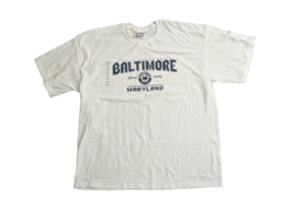 Gildan Mens T Shirt White Baltimore Maryland Short Sleeve Crew Neck Casual - £11.03 GBP