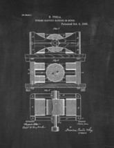 Tesla Dynamo-Electric Motor Patent Print - Chalkboard - £5.98 GBP+