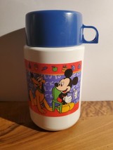 Vintage Walt Disney Mickey Mouse Lunch Box Thermos Only With Pluto - £10.42 GBP