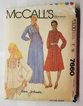 1980s McCall&#39;s 7660 Small Misses Dress Or Top, Tie Belt And Blue Transfe... - £11.89 GBP