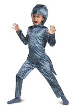Boys Jurassic Park Blue VelociRaptor Dinosaur 3 Pc Halloween Costume-sz 7/8 - £31.29 GBP