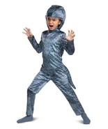 Boys Jurassic Park Blue VelociRaptor Dinosaur 3 Pc Halloween Costume-sz 7/8 - £31.65 GBP