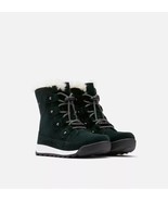 Sorel Girls Whitney 2 Suede Boots Mid Calf Black, Sz 9 M, New! - $49.49