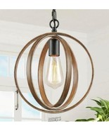 Lora Collection 11 in. 1-Light Black Modern Farmhouse Artisan Iron Globe... - $1,805.46 MXN