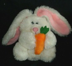 8&quot; Vintage 1985 Prestige Toy Corp White Bunny Rabbit Stuffed Animal Plush Toy - £22.41 GBP