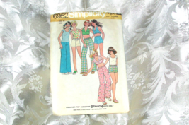 SIMPLICITY 6952 girl's size 10 pants or shorts, top, halter top (sew drwr) - $1.40