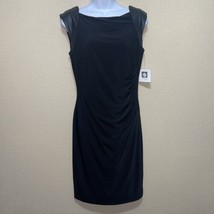 Anne Klein Dress BLACK back zip  SZ 6 NEW - £95.12 GBP