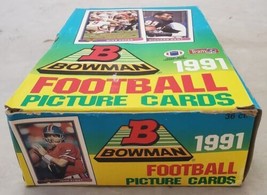 1991 Bowman Football Trading Cards Lot Unopened Wax Packs - £47.47 GBP