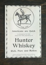 Vintage 1902 Hunter Whiskey WM Lanahan &amp; Son Original Ad 1021 A2 - $6.64
