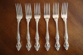 EP SS Japan Silverware Romantic Rose Silverplate Flatware Lot of 6x Dinner Fork - $28.49