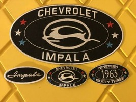 CHEVY IMPALA 12&quot; INCH COMBO SEW/IRON ON PATCH EMBROIDERED LOWRIDER 1963 ... - $32.99