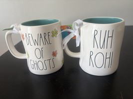 New Rae Dunn Scooby Doo RUH ROH!, Beware of Ghosts Mugs Double Sided-Choose - $531.24 MXN