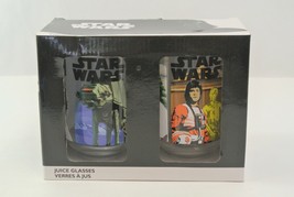 Star Wars Juice Glasses Set of 2 Empire Strikes Back Disney Lucasfilm Luke NIB - £15.20 GBP
