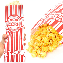 Leak-Proof, Grease Resistant Popcorn Bags 25 Pack. Tear Resistant, Single Servin - £10.76 GBP