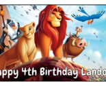 16 Large Personalized Lion King Birthday Stickers, 3.5&quot; x 2&quot;, Square,Tag... - £9.48 GBP