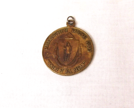 1776-1976 Massachusetts National Guard The Minute Men Bicenntenial Badge Pendant - £7.93 GBP