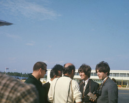 The Beatles George Harrison 1966 being interviewed at airport 16x20 Canv... - £54.75 GBP