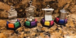 Book Lover&#39;s Trivial Pursuit Christmas Ornament Keychain Typewriter Coff... - $5.99