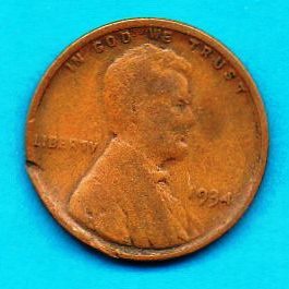 Primary image for 1934 Lincoln Wheat Penny- Circulated