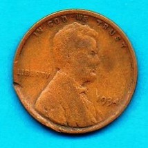 1934 Lincoln Wheat Penny- Circulated - £0.80 GBP