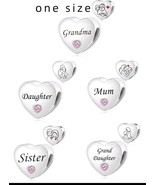 Mother charm,daughter simil pandora charms,heart grandma charm for pando... - $34.30 CAD