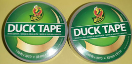 2 Rolls of Duck Brand  Duct Tape  1.88 in. W x 10 yd. L Gold SEALED - $21.84 CAD
