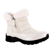 Easy Street Womens 7.5 M Winter White Patent Faux Fur Ankle Booties DEFE... - $559.48 MXN