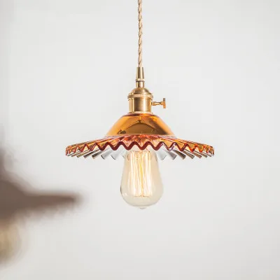 Gl pendant light color lamp wire, pendant Copper base,for living room restaurant - £163.55 GBP