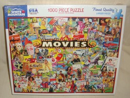 The Movies 1000 Piece Jigsaw Puzzle Item #1338 By White Mountains NEW &amp; SEALED - £12.04 GBP