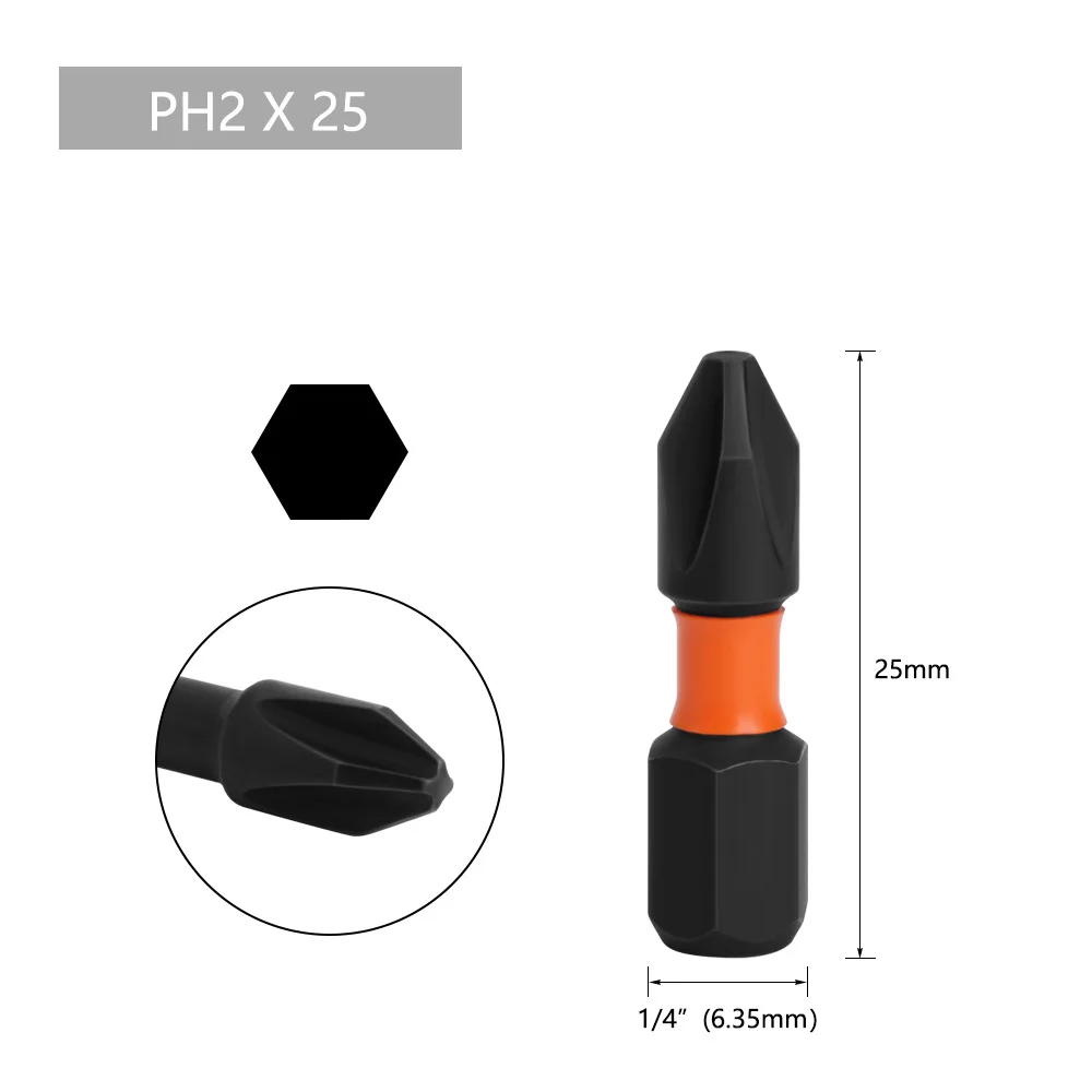 S2 impact magnetic anti slip cross screwdriver head hand electric drill ... - $50.61 CAD