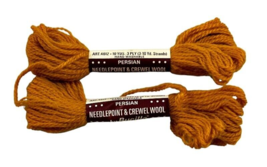 2 Bucilla Persian Needlepoint Crewel Wool Yarn Skeins 3 Ply Color 153 10... - $3.88