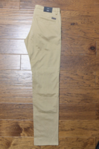 HUGO BOSS Homme Riz Étroit Extensible Coton Moyen Beige Kaki Pantalon Chino 34R - £50.22 GBP