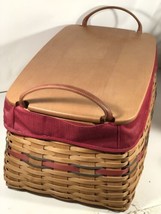 Longaberger Holiday Hostess 2002 Treasures Large Basket Red Accent With ... - $296.99