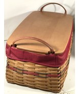 Longaberger Holiday Hostess 2002 Treasures Large Basket Red Accent With ... - £233.31 GBP