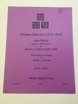 Sheet Music AVE MARIA - Violin Solo - J.S. Bach Arr Ronald C Dishinger Grade 2-3 - $6.99