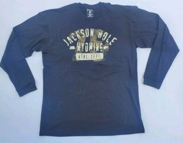 The Duck Company JACKSON HOLE Wyoming Men&#39;s XXL Longsleeve T-Shirt Black - $24.55