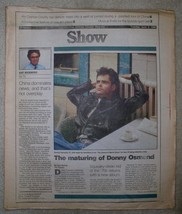 Donny Osmond Show Newspaper Supplement Vintage 1989 - £19.51 GBP