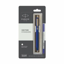 Parker Vector Standard Roller Ball Pen - Ink Blue (Pack of 1) - £11.88 GBP