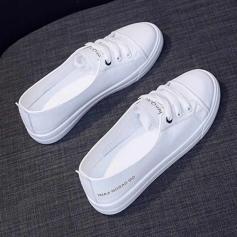 White shoes for students women s classic vulcanize shoes comfortable daily wild loafers thumb200