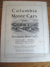 1911 Columbia Motor Car Orphan Brochure, New York, Original Stringbound - £77.53 GBP